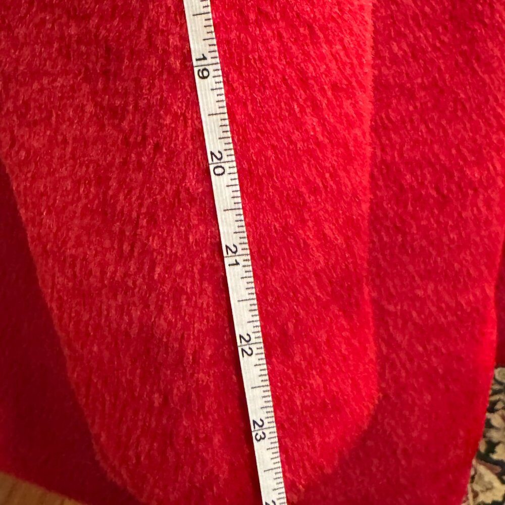 Coldwater Creek Red Faux Fur Car Coat - Picture 9 of 13